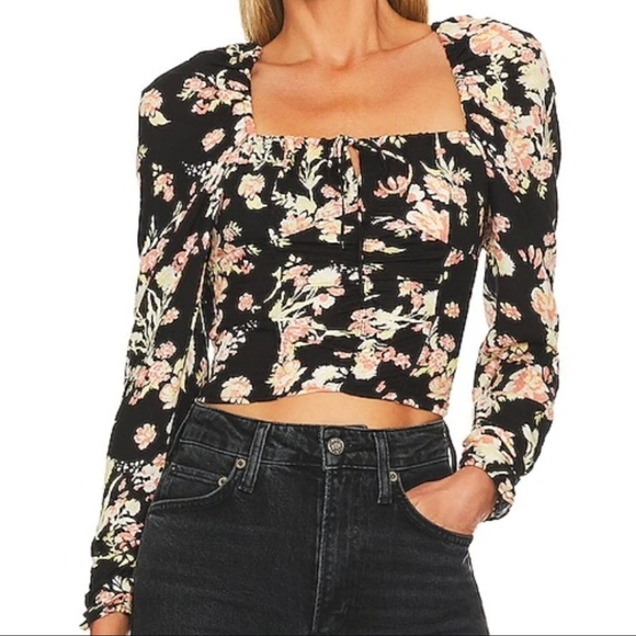 NWT Free People Hillary Printed Top - Picture 1 of 8